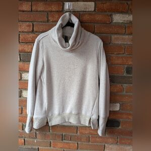 90 degrees cowl neck pullover sweatshirt, sleeves with them holes. Size M